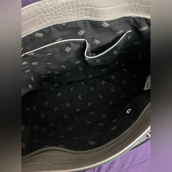 Coco + Carmen Elegant Black and Silver Tote - Picture 12 of 15